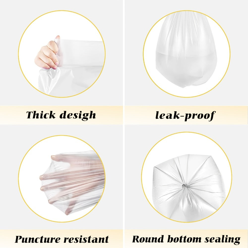 13 Gallon Trash Bags Heavy Duty ¨C Expandable Drawstring & Clear Garbage Bags, Leak-Resistant Odor-Control Liners for Kitchen, Bedroom, Office, Outdoor Use (44/85/104/170/180/360 Count)