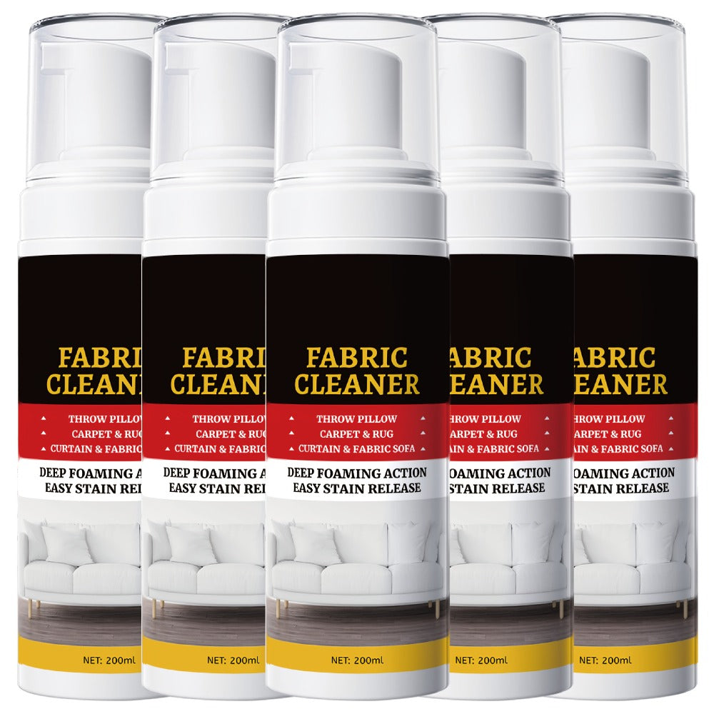 Upholstery Cleaner Spray Multi-Fabric Stain Remover 6.76oz Spot Cleaner for Couch Sofa Rug Carpet Clothes Car Seat Mattress Laundry Multi-Purpose Fabric Cleaner for Home and Car 1 2 3 4 5 Pack