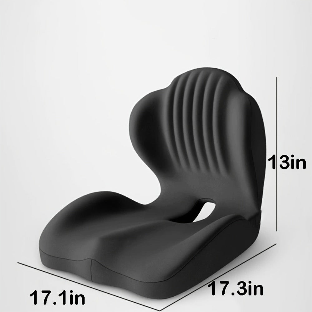Hip & Lumbar Support Seat Cushion Ergonomic Memory Foam ¨C Breathable High-Density Back Support Pillow for Office Chair, Car Seat & Long Sitting, Daily Use or Gift