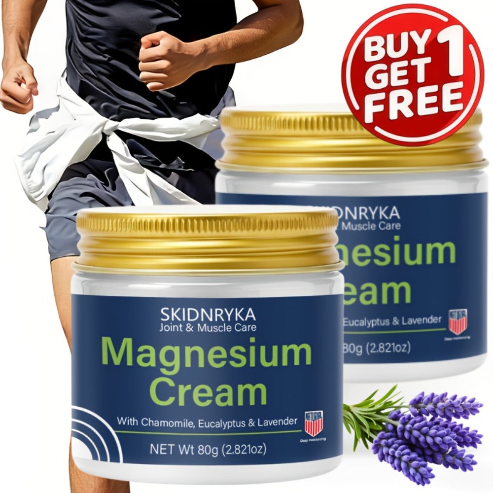 Magnesium Cream for Body Massage 2pcs - Lavender Scent, Quick Absorption, Muscle Care & Long-Lasting Moisture for Arms & Legs | All Ages | Sports & Daily Skin Care