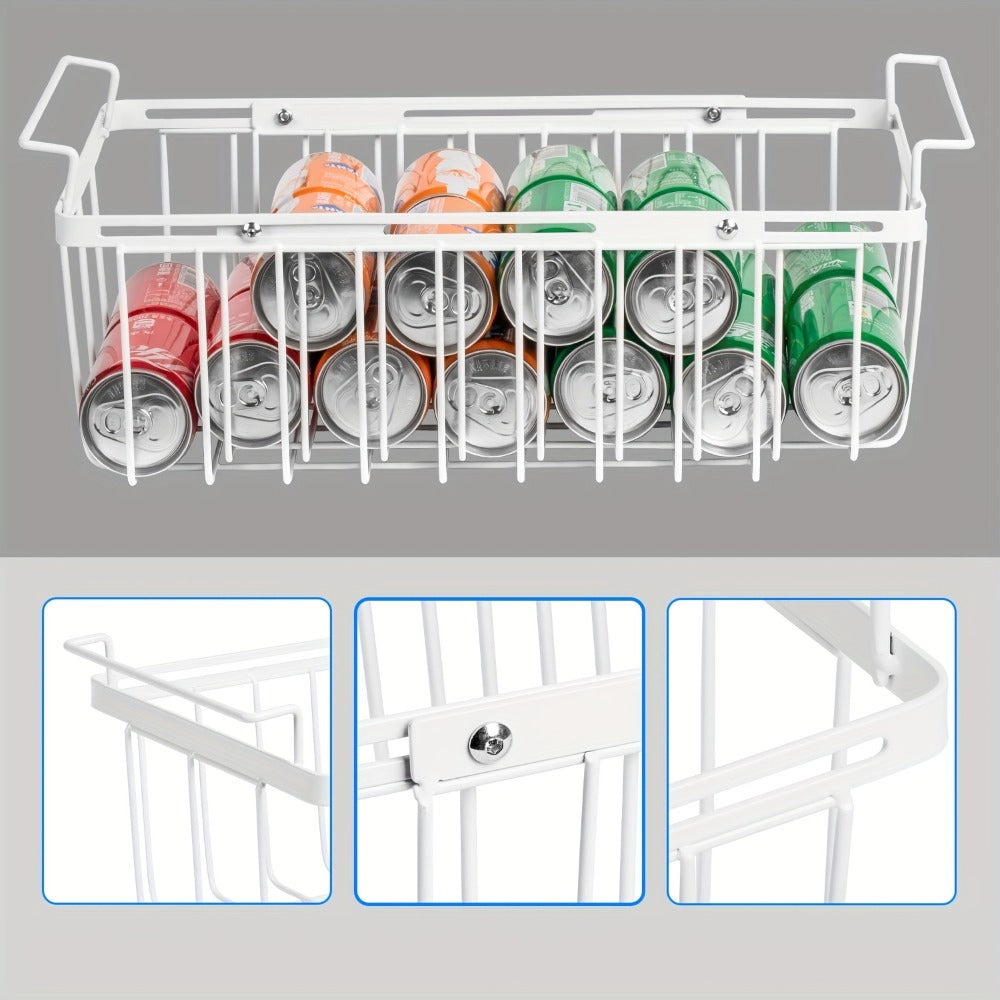 Freezer Organizer Bins, Expandable Chest Freezer Baskets with Hanging Handles ¨C Adjustable Wire Basket 15.6¡± to 24.3¡±, Heavy-Duty Iron Rust-Proof Deep Freezer Storage for Most Chest Freezers, 2 Pack