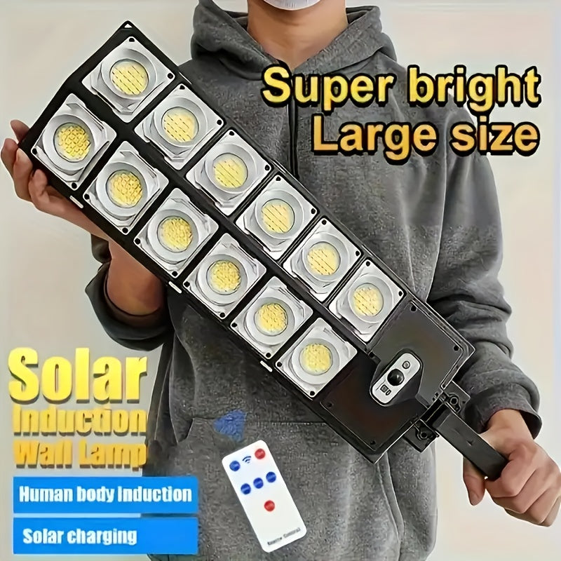 Solar Street Light Outdoor IP65 ¨C High Brightness Wide Angle Dusk to Dawn Solar Powered with Remote Control for Parking Lot, Yard, Stadium & Plaza (58 / 90 / 192 LED)