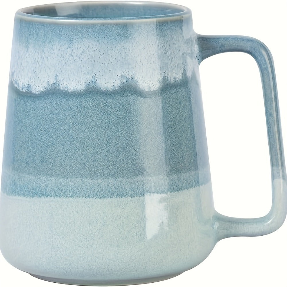 Large Ceramic Coffee Mug 24oz with Big Handle ¨C Microwave & Dishwasher Safe Extra Large Tea Cup | Colorful Conical Mug for Office Home Travel Gift in Green Pink Violet Blue
