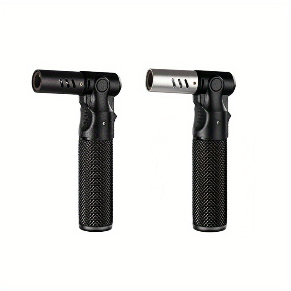 Windproof Torch Lighter ¨C Refillable Jet Flame Butane Lighter with 360¡ã Inverted Ignition, 1800¡ãC High Temp Blowtorch, Flame Size Adjustment, Portable for Camping, BBQ, Welding, Soldering (Butane Not Included)