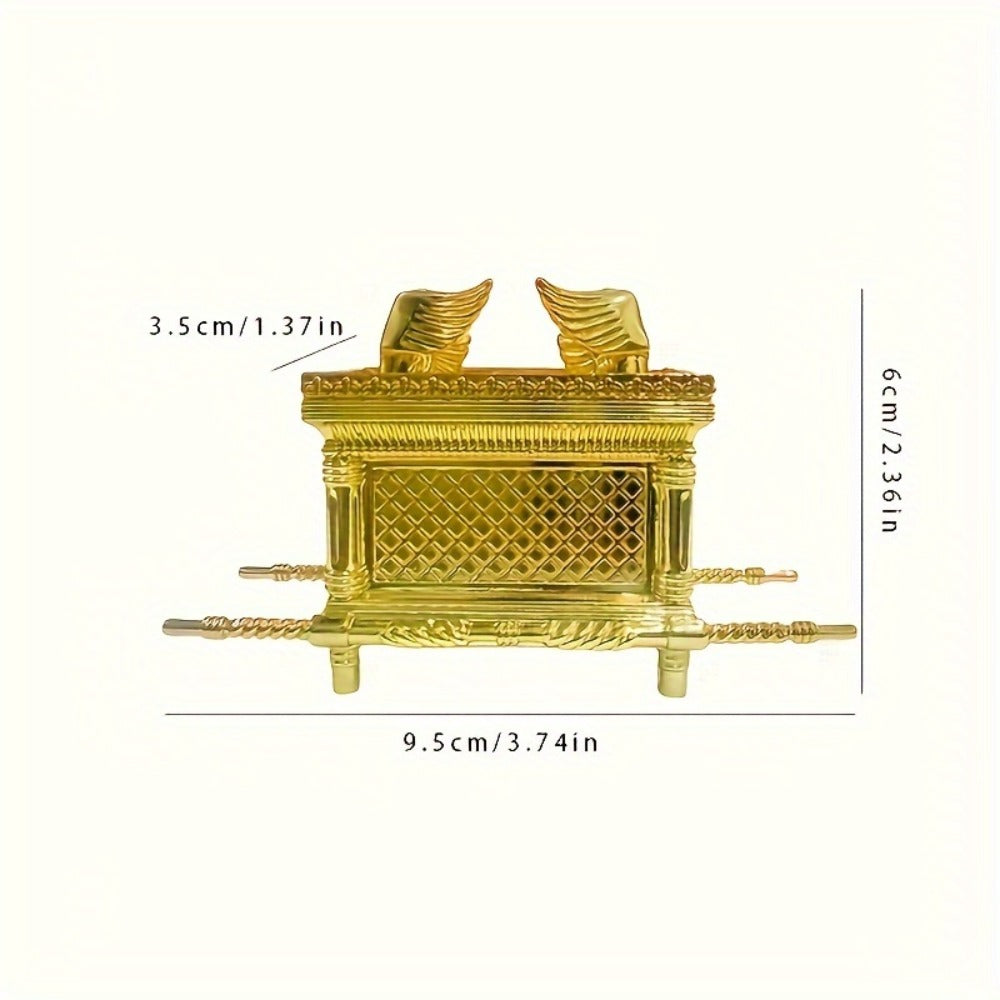 Ark of the Covenant Figurine ¨C Golden Artisan Tabletop Statue, Spiritual Religious Decor for Home & Office, Hanukkah, Easter & Ramadan Gift Ornament, Indoor Outdoor Display, Medium & Large