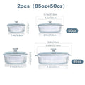 Glass Casserole Dish with Lid, Oval Ribbed Roasting Pan, Oven & Microwave Safe Covered Baking Dish, Transparent Deep Glass Cookware for Chicken Pasta Desserts, 50oz & 85oz Options