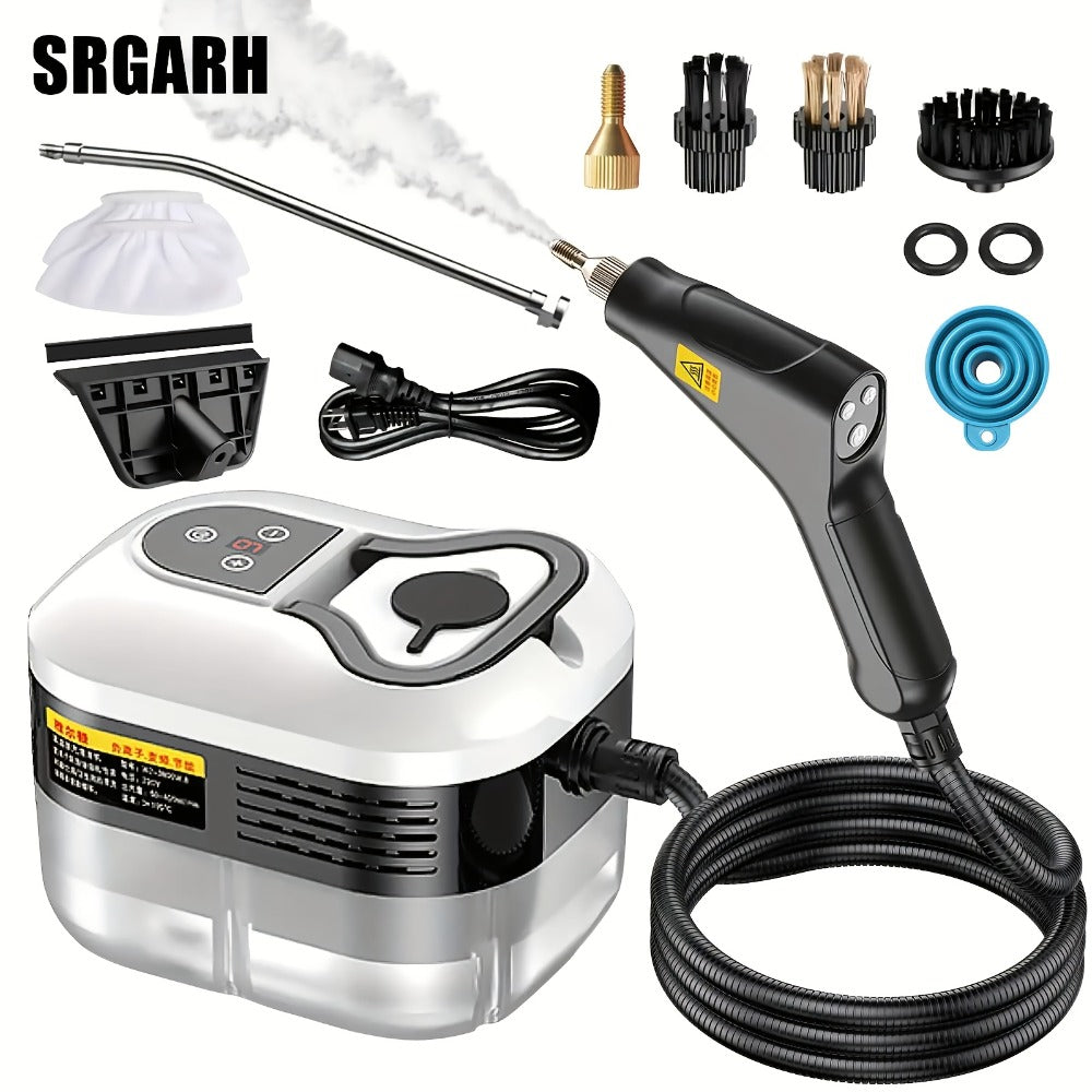 Portable Steam Cleaner High Pressure High Temperature with 3 Brush Heads Handheld Steam Cleaner for Bathroom Kitchen Furniture Car Home Cleaning Grout Tile Sofa Mattress Gift for Mom