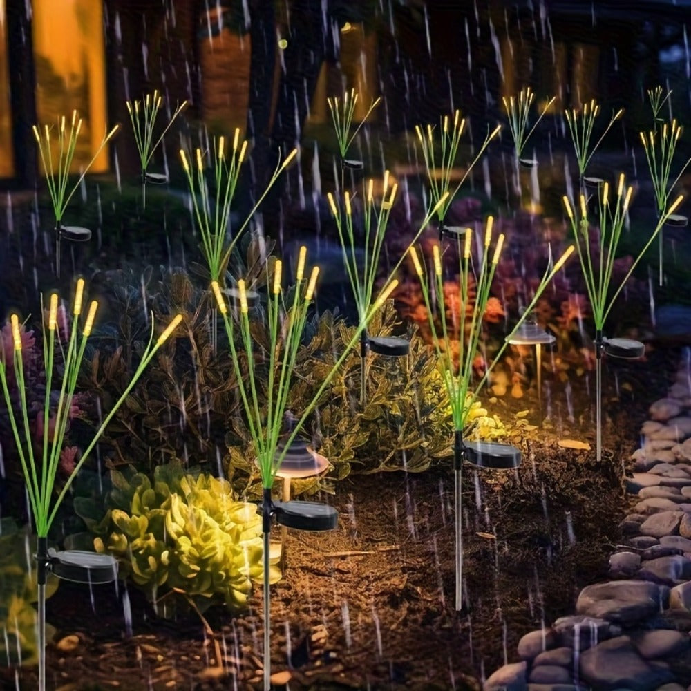Solar Reed Lights Outdoor Garden Stake Lights LED IP54 Waterproof Rechargeable Lithium Battery Pond Terrace Patio Decor Warm White Colorful 1pc 2pcs