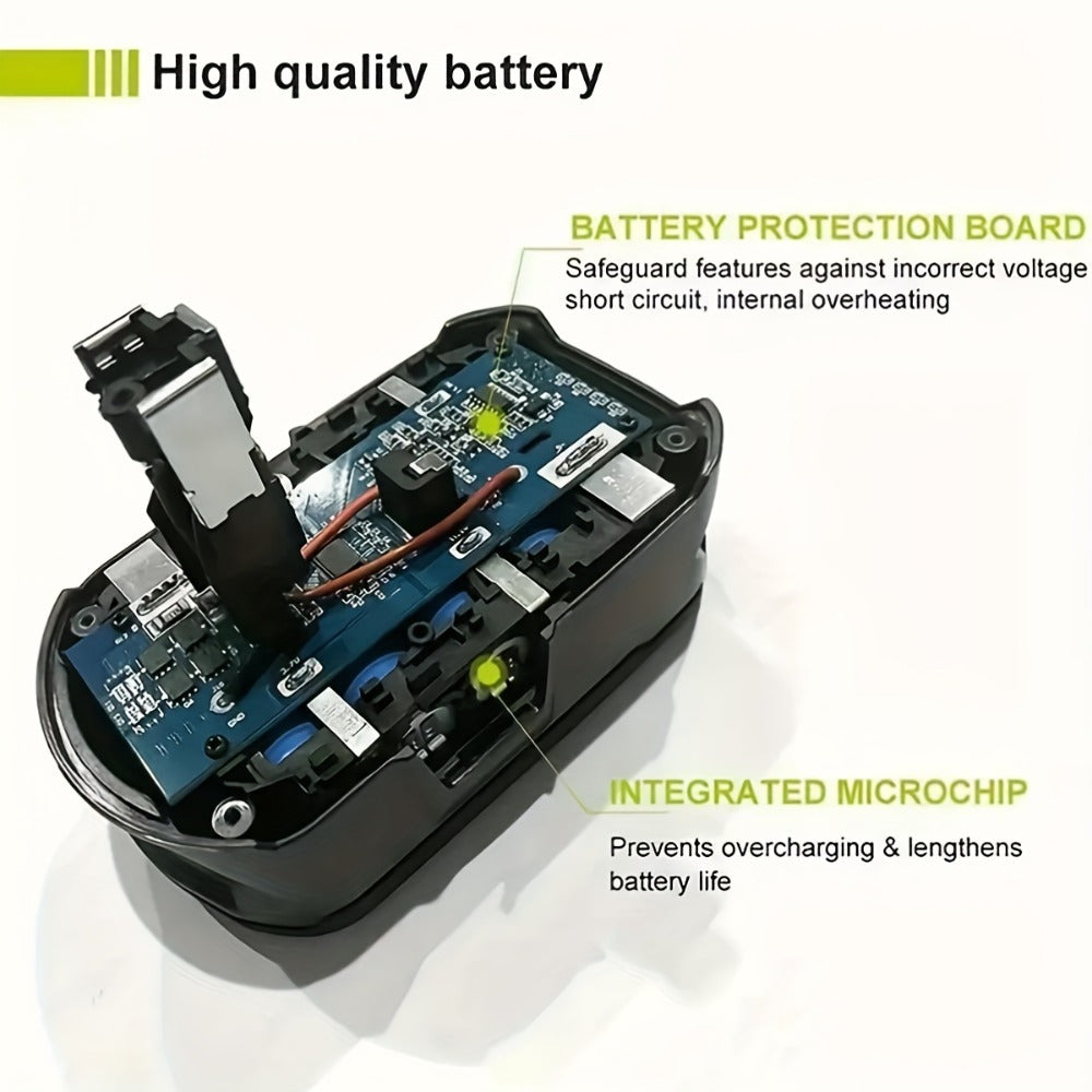 Ryobi 18V Replacement Battery 8.0Ah 2 Pack Li-ion Compatible with P102 P103 P105 P107 P108 P109 P197 Ryobi ONE+ Cordless Power Tools BPL-1815 BPL-1820G