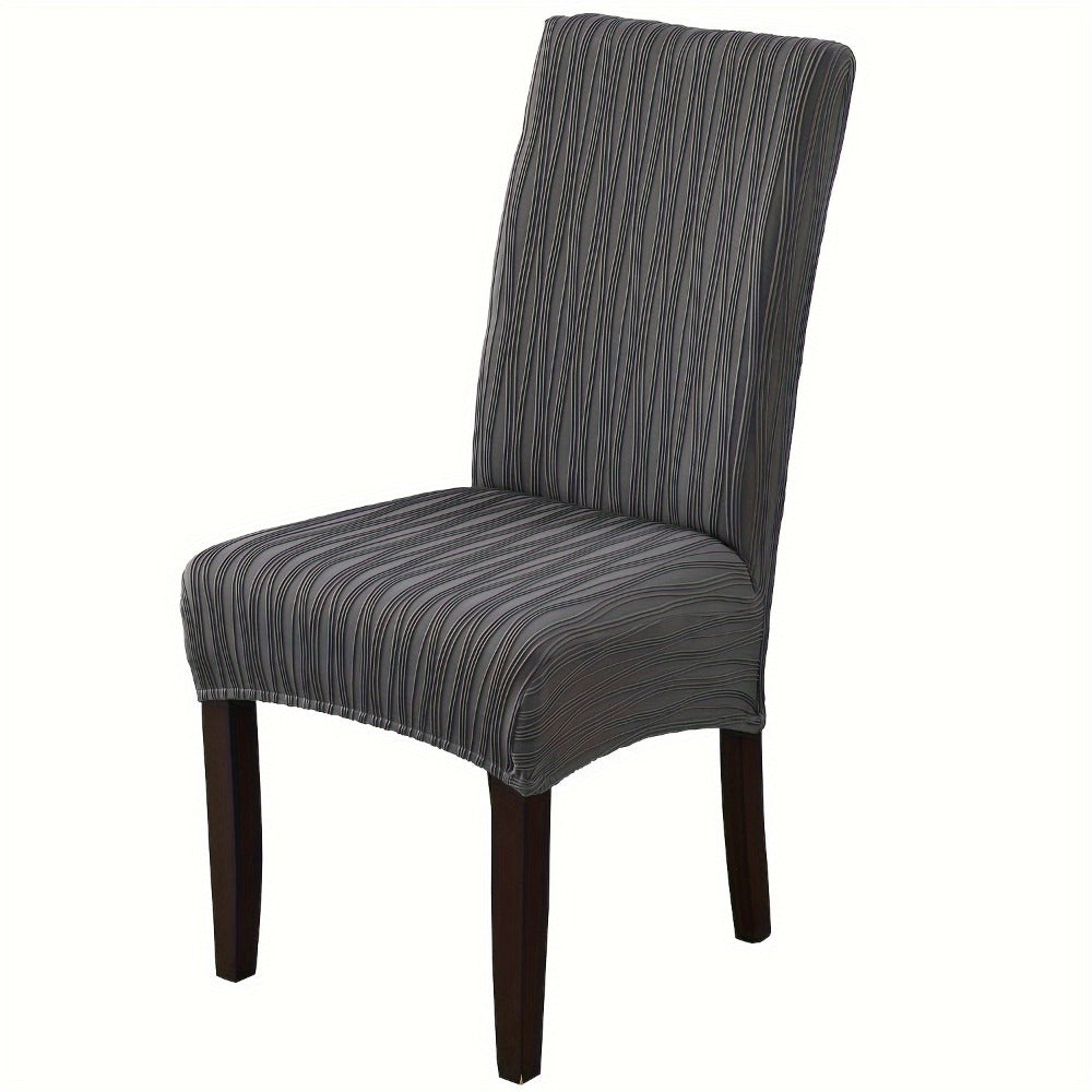 Dining Chair Covers Stretch Slipcovers Set of 4 or 6, Stain Resistant Removable Washable Chair Protector for Home Kitchen Restaurant Wedding, Spandex Jacquard Fabric, 7 Colors Available