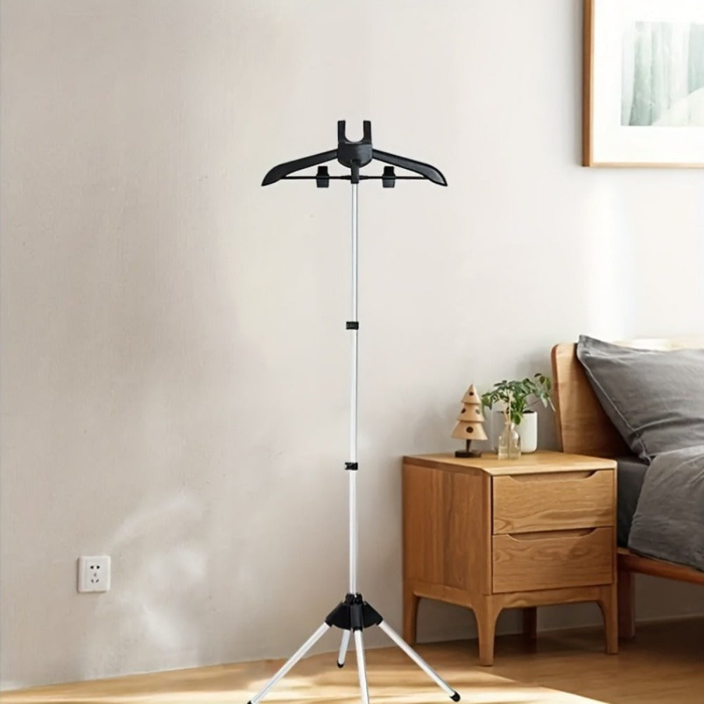Clothes Drying Rack Foldable Height Adjustable Telescopic Ironing Rack, Aluminum Alloy Garment Rack with 360¡ã Rotating Arm, Multi-Layer Hanging Drying Stand, Space-Saving Laundry Rack for Home Bedroom