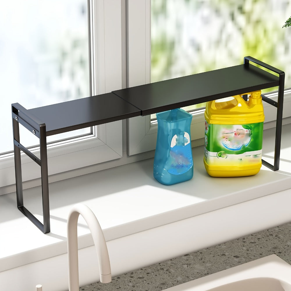 Narrow Shelf Organizer for Kitchen Bathroom Windowsill ¨C Slim Adjustable Stackable Rack for Small Spaces, Counter Top, Window Plant Stand, Tall Thin Storage Shelving Unit