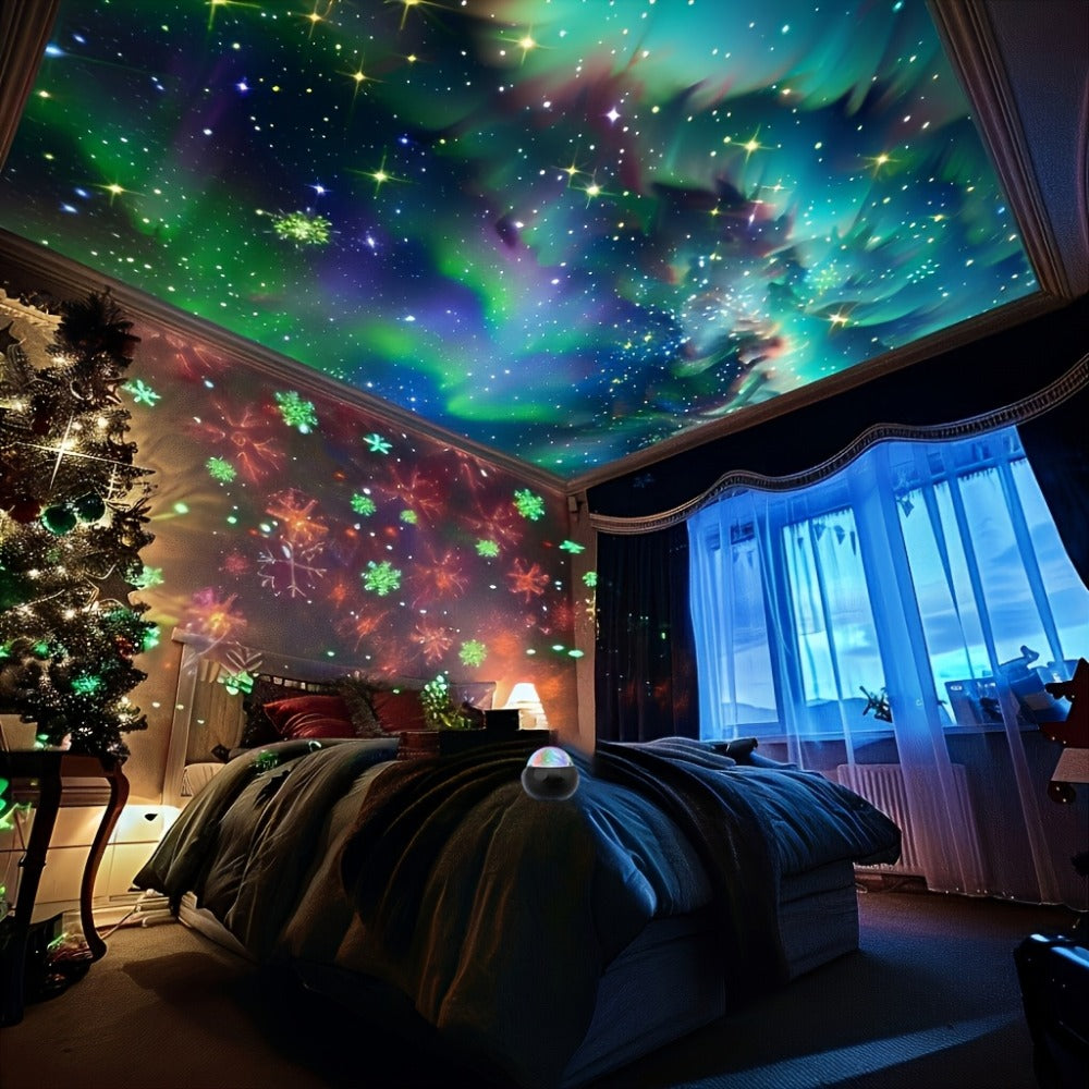 Aurora Magic Ball Light USB Plug-In with Remote ¨C Color Rotating Aurora Borealis Effect Night Light for Bedroom, Living Room & Party Atmosphere Decor