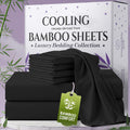 Bamboo Bed Sheet Set 4-6 Piece Extra Deep Pocket Breathable Cooling Soft Wrinkle-Free Hotel Luxury Pillowcase Set Twin Full Queen King 15 Colors