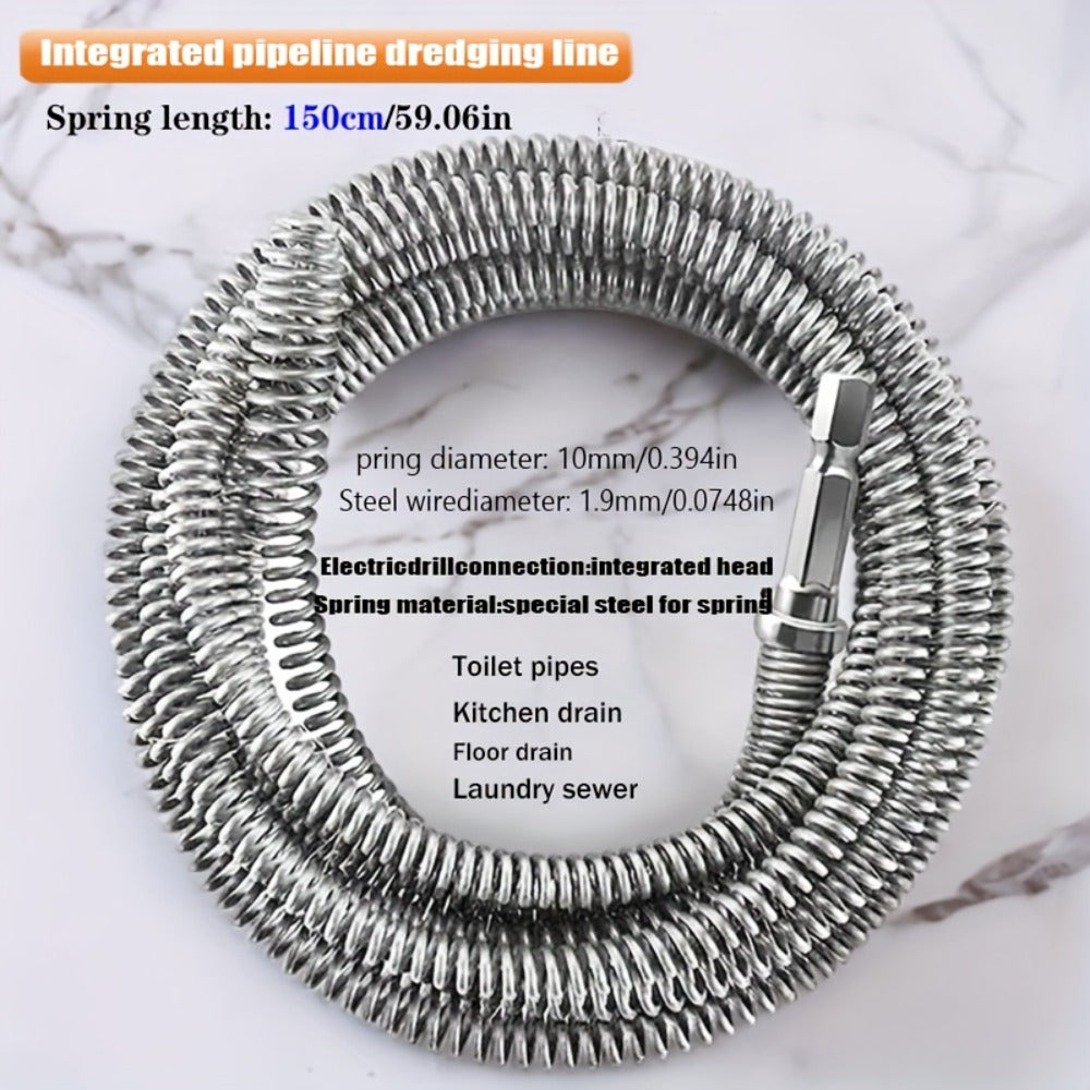 Drain Snake Pipe Unclogger 59 Inch Flexible Hair Clog Remover Tool for Sink, Toilet & Bathroom Drain ¨C Reusable Plumbing Snake Drain Cleaner, Easy to Use