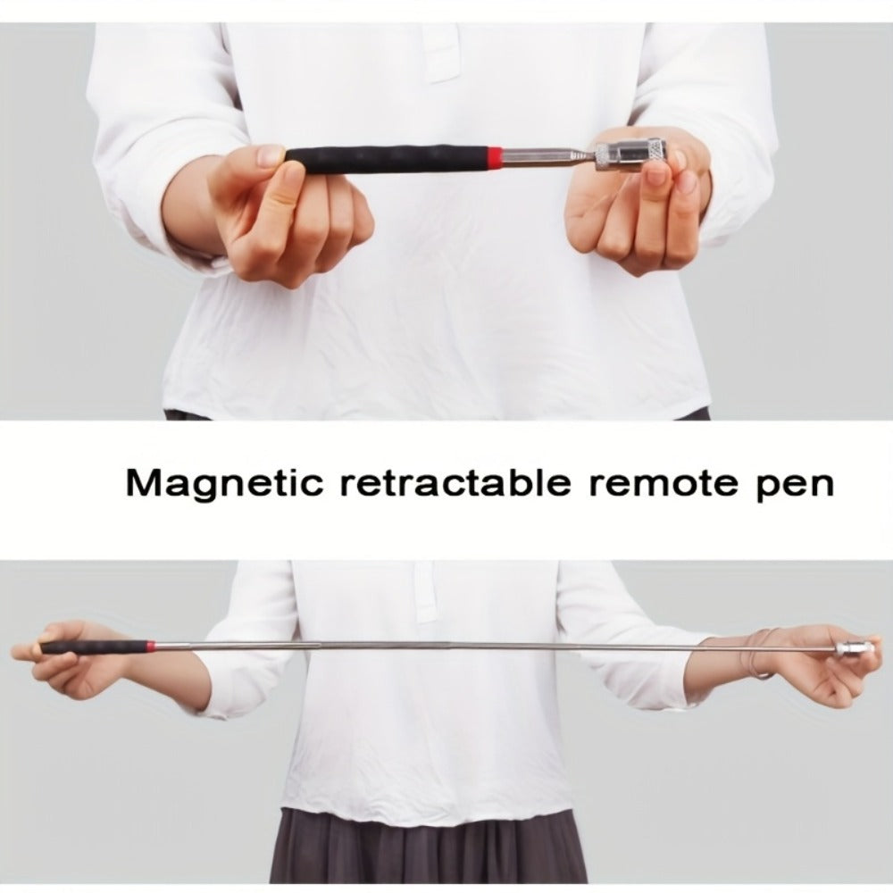 Magnetic Pickup Tool 8 lb Extendable Stainless Steel Rod Ergonomic Grip Retrieval Tool for Nails Screws Metal Parts DIY Workshop Construction