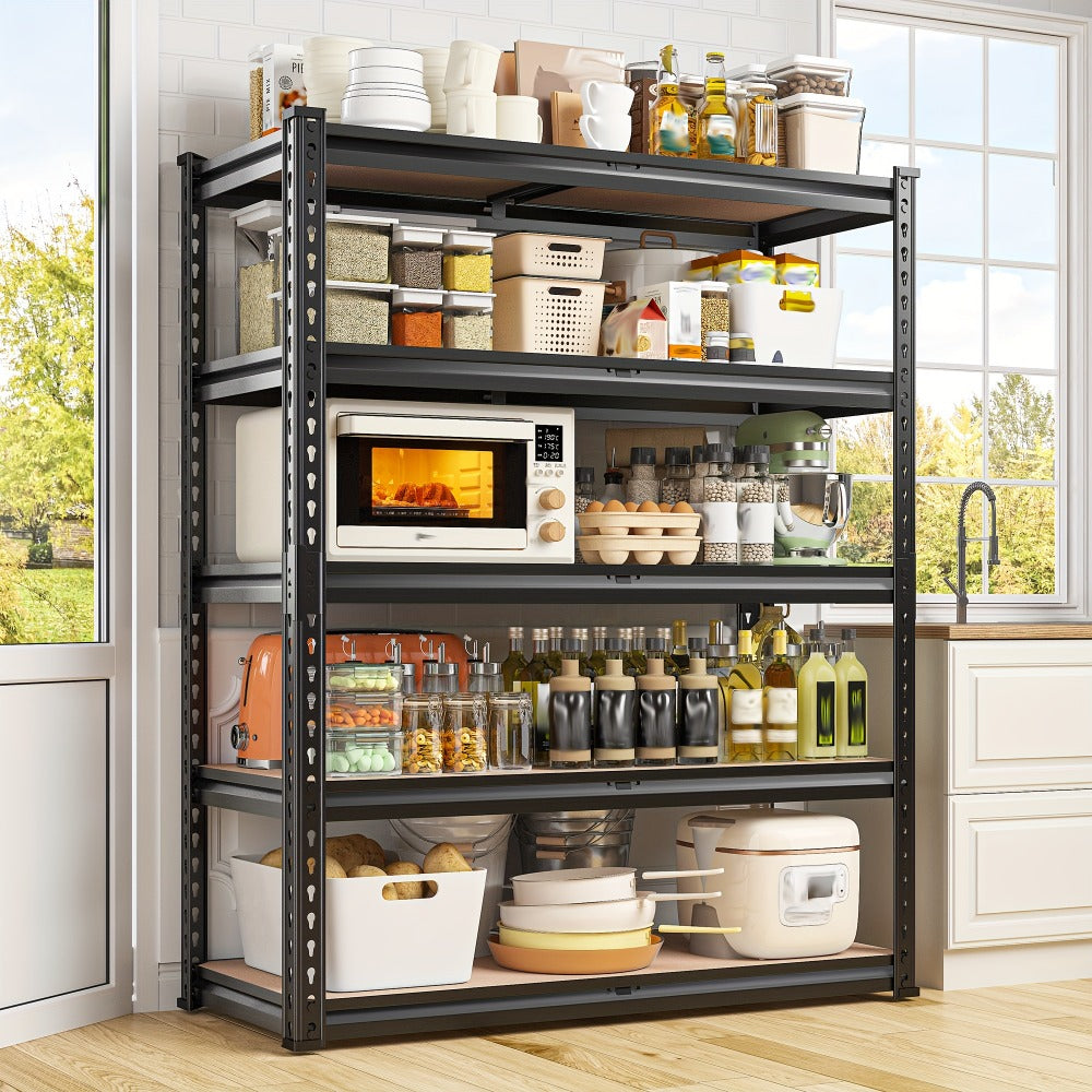 Heavy Duty Garage Shelving Unit 5-Tier Metal Storage Shelf ¨C 2000/2500 LBS Capacity Adjustable Steel Shelves for Garage, Basement & Warehouse | 60¡±/72¡± H Utility Rack for Kitchen, Pantry & Workshop