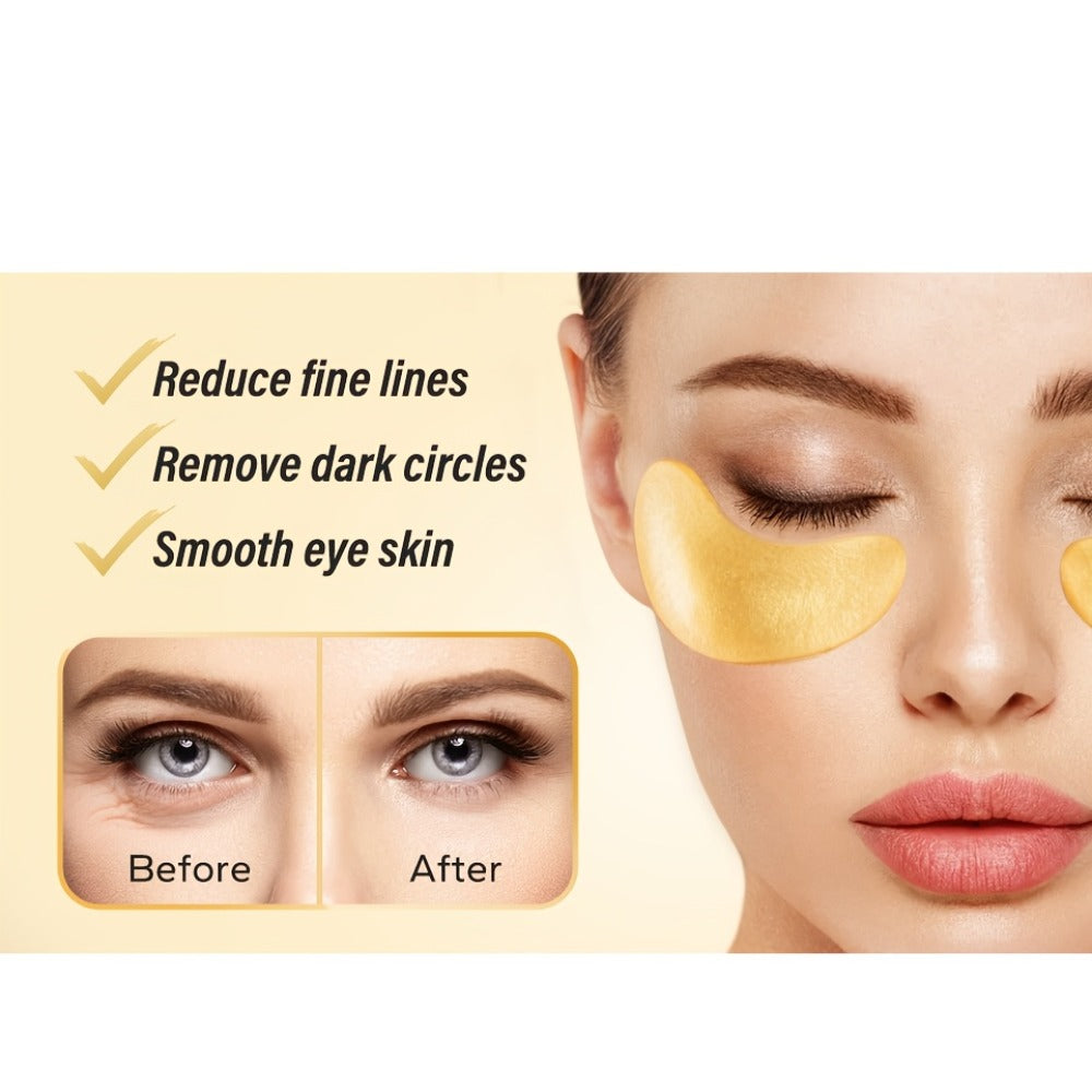 Under Eye Patches 24 Pairs Gold Collagen Eye Masks ¨C Reduces Dark Circles, Puffiness & Fine Lines, Hydrating Under Eye Mask for Rejuvenated, Youthful Skin