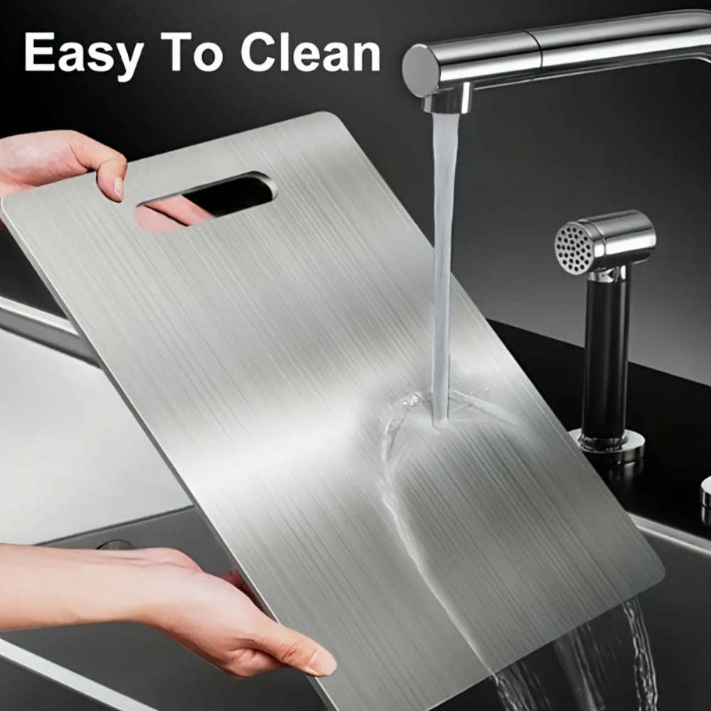 Stainless Steel Cutting Board Set of 3 ¨C Durable BPA-Free Kitchen Cutting Boards, Rust-Resistant & Easy to Clean, Space-Saving Nested Design for Meat, Vegetables & Food Prep