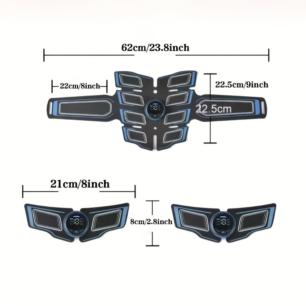 EMS Muscle Stimulator Fitness Massage Belt 6 Modes 18 Intensity Levels USB Rechargeable Low Frequency Physiotherapy Abdominal Toning Body Massager