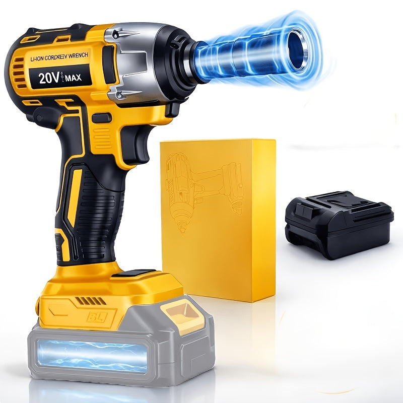 Cordless Impact Wrench 1/2 Inch Brushless ¨C 450N.m 259Ft-lbs High Torque Impact Gun, 3300RPM Variable Speed, 12 Sockets, Fast Charger & Dual Battery Options for Auto Repair & Home Use