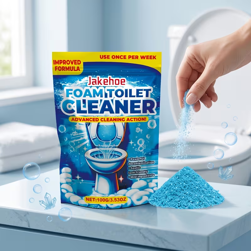Toilet Cleaning Powder with Foam ¨C Odor Removal, Stain Dissolving & Pipe Unclogging Bathroom Cleaner