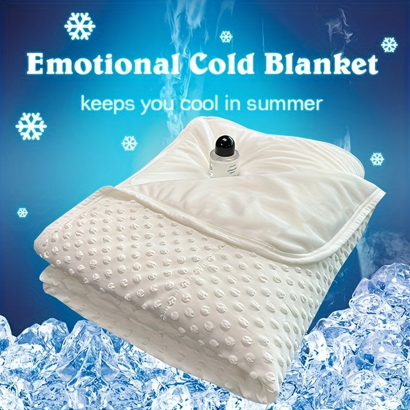 Cooling Blanket for Summer ¨C Breathable Lightweight Throw with Soundwave Embossed Striped Design, 100% Polyester Machine Washable Blanket & Shawl for Bed, Sofa & Travel (Multiple Colors & Sizes)
