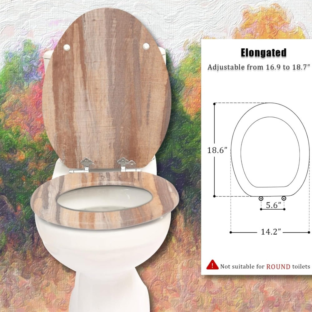 Slow Close Toilet Seat Round 19 Inch, Dark Grey Soft-Close Toilet Lid with Alloy Hinges, Easy Clean Quick-Release, Durable Heavy-Duty Bathroom Toilet Seat Replacement for Standard Round Toilets