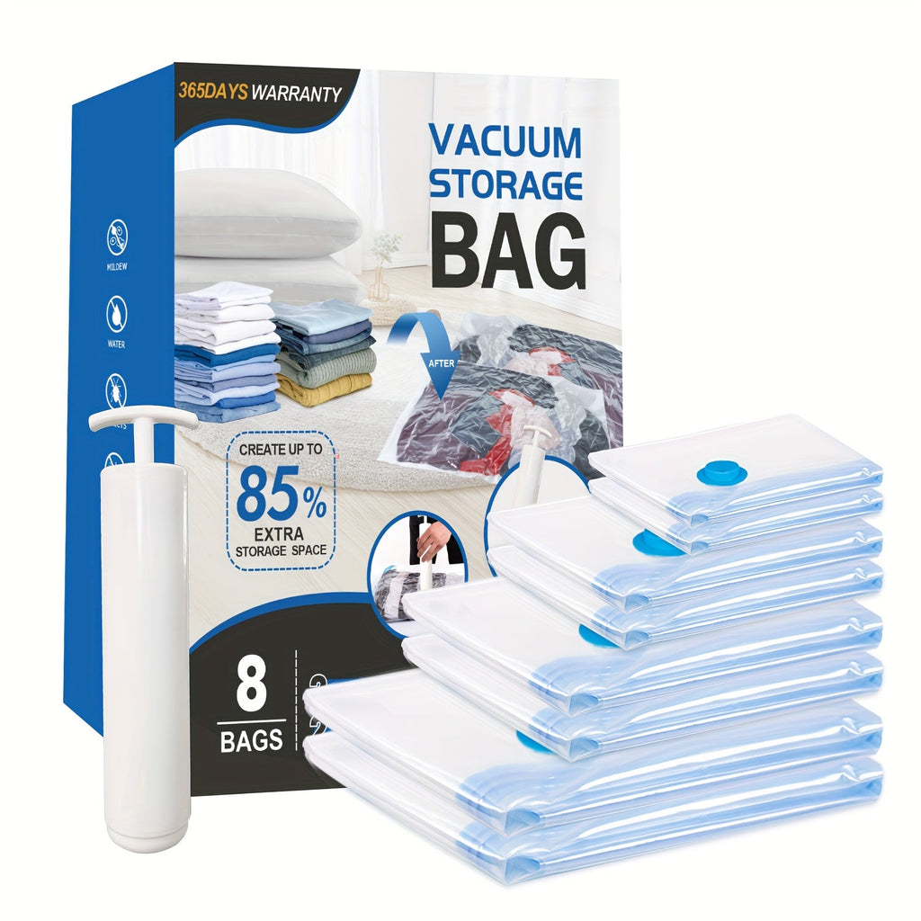 Vacuum Storage Bags Space Saver Bags for Clothes Comforters Bedding Travel Luggage ¨C Extra Thick Jumbo Seal Bags 4pcs 8pcs 10pcs 12pcs 20pcs 30pcs