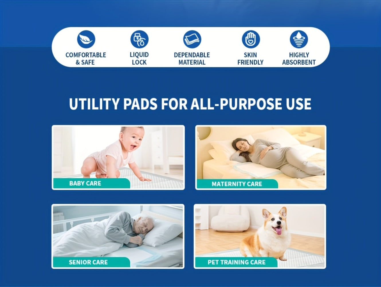 Extra Large Disposable Underpads 30x36 Inch Super Absorbent Adult Incontinence Bed Pads with Effective Odor Control Chucks Pads Leak-Proof Protection for Elderly and Adults 50 to 200 Pieces Value Pack