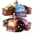 Tea Bag Organizer 360-Degree Spinning Carousel with 8 Compartments ¨C Lazy Susan Tea Bag Holder Display Rack for Kitchen Counter Coffee Bar Home Office ¨C Black