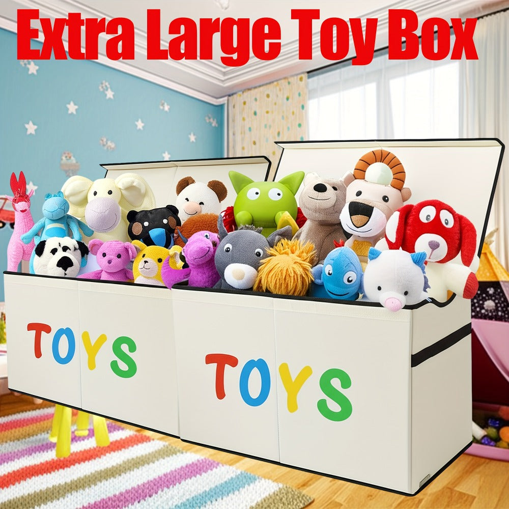Collapsible Storage Box with Lids and Adjustable Dividers ¨C 64 Gallon Extra Large Foldable Storage Bin Chest Organizer for Bedroom Closet Toys Clothes 54¡±x16¡±x14¡±