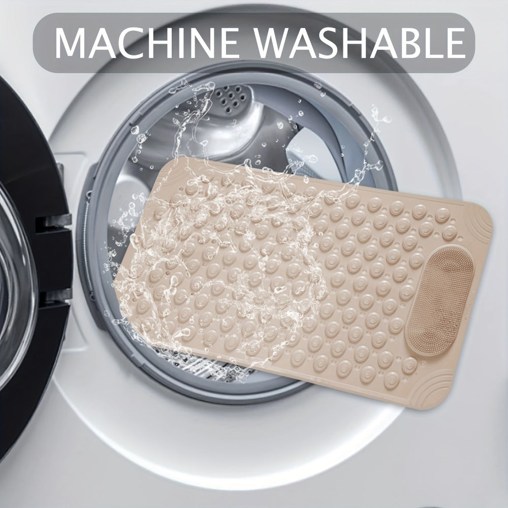 Non-Slip Bath Mat with Massage Texture Extra Large Shower Tub Mat Anti-Slip Bathtub Mat
