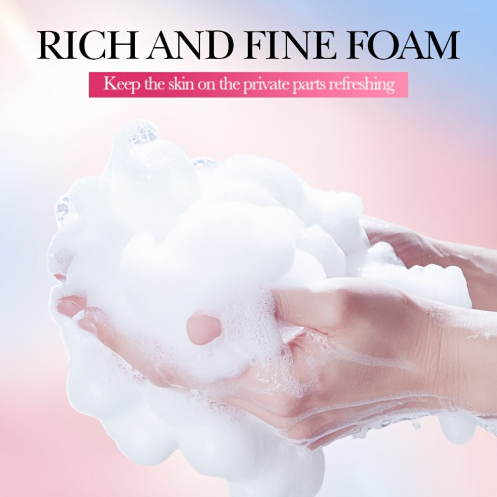 Intimate Cleansing Soap Rose Essence Built-in Bubble Net Rich Foam pH Balance Moisturizing Private Parts Soap for Women Peach Strawberry 2pcs 4pcs