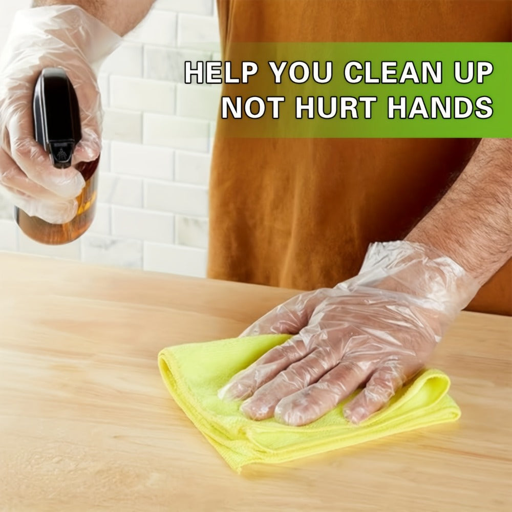 Clear Poly Disposable Gloves 200/1000PCS Oil Resistant Food Safe Cooking Cleaning Gloves S M XL