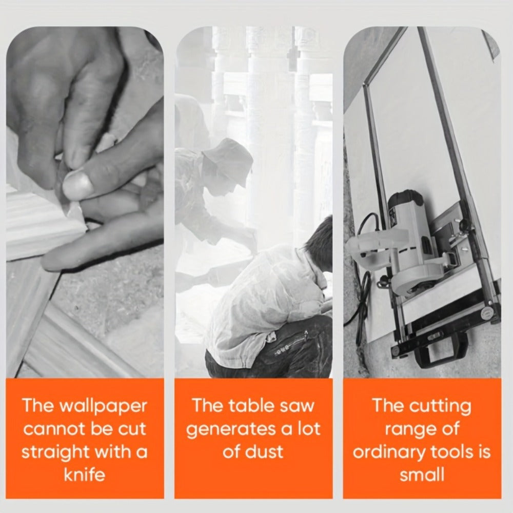 Drywall Scoring Knife 23-Wheel Foldable Gypsum Board Cutter with Adjustable Guide & Ergonomic Handle ¨C Manual Precision Cutting Tool for DIY Home Renovation Construction No Power Needed