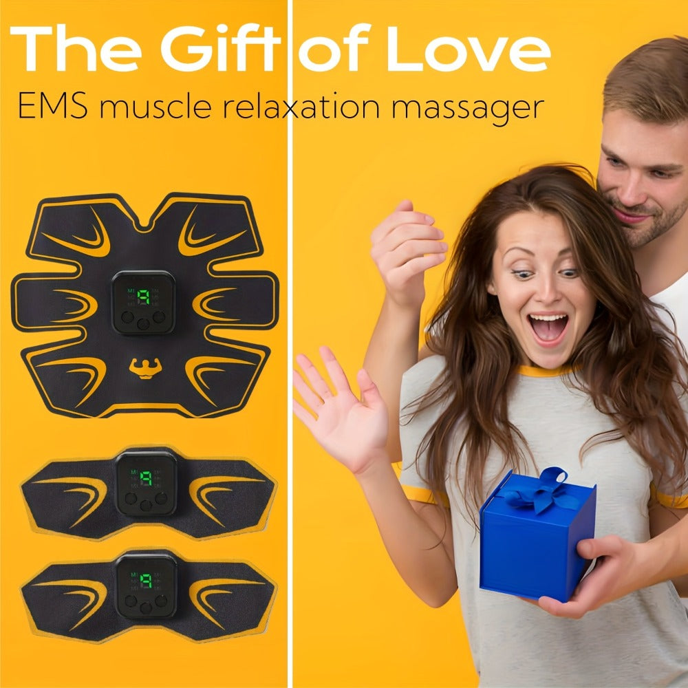EMS Muscle Stimulator Trainer Patches ¨C 8 Modes 19 Intensities Fitness Exerciser for Arms, Legs & Body Toning, Electric Muscle Training Pad for Home Gym Workout