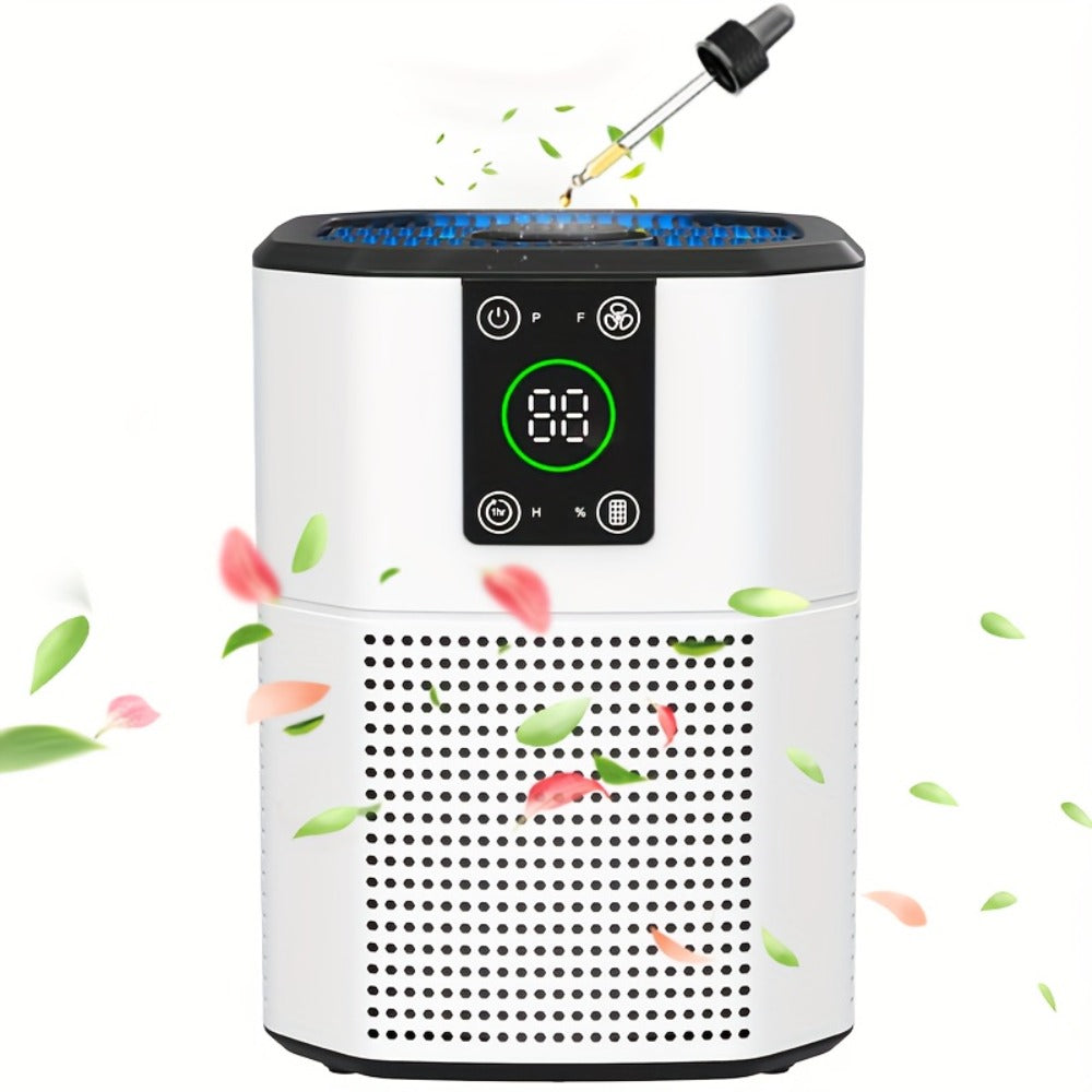 Pet Air Purifier for Home ¨C ULPA Filter Removes Dust, Odor & Smoke, Quiet Sleep Mode, Ambient Light, 4 Modes & 9 Timer Settings for Bedroom, Office & Living Room
