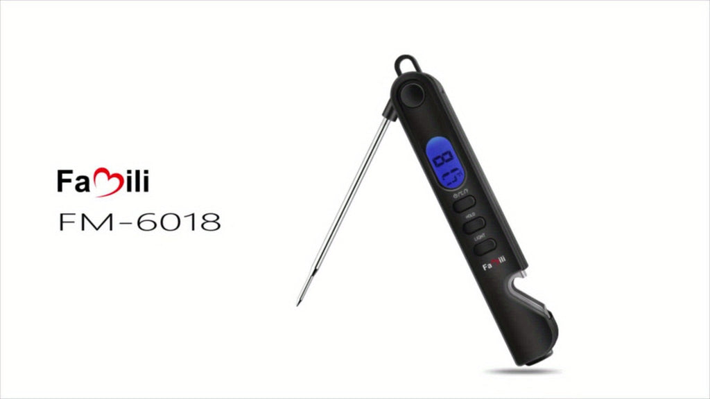 Digital Instant Read Meat Thermometer Foldable Probe Backlit Display Magnet for BBQ Grill Oven Smoker Baking Kitchen Food Thermometer Gift