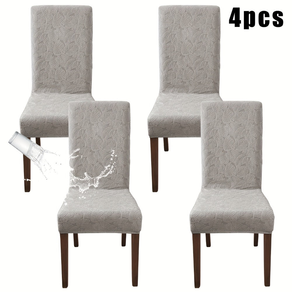 Stretch Dining Chair Covers Set of 4/6 - Plant Print Slipcovers for Dining Room Kitchen Chairs, Elastic Parsons Chair Protector, Home Decor