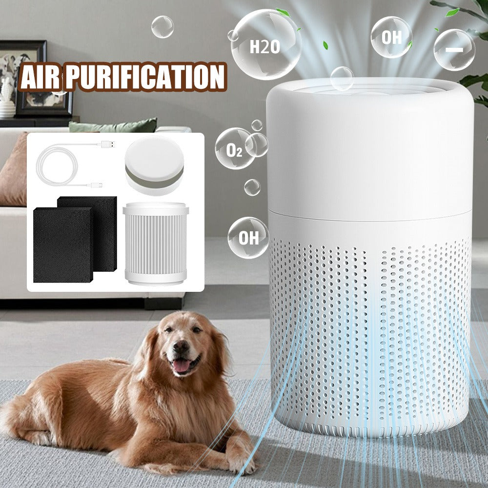 HEPA 3-in-1 Air Purifier with Air Quality Sensor & Sleep Mode | Removes Pet Odors, Allergens, Dust & Smoke | Compact Quiet Air Cleaner for Bedroom, Office & Living Room | Pet Friendly White