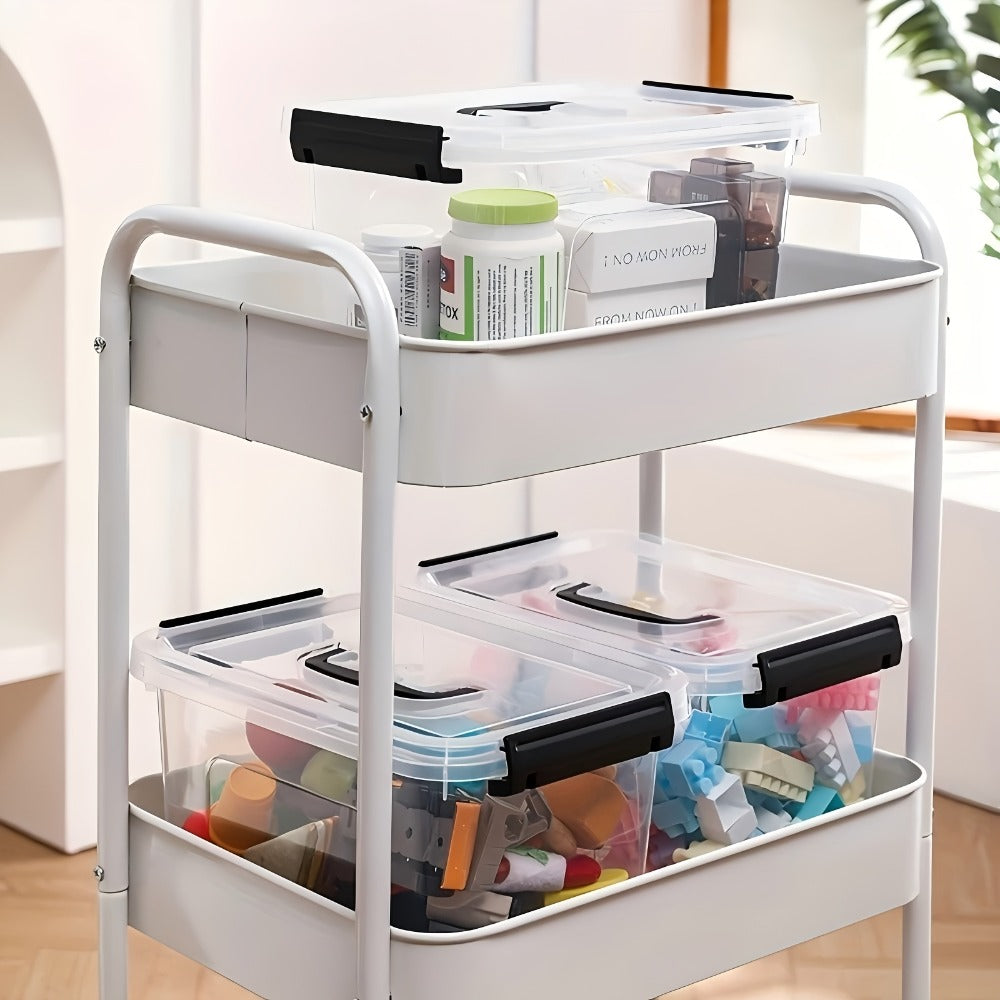 Stackable Clear Plastic Storage Bins with Lids ¨C 6 Pack Large Capacity Clip-On Lid Containers for Home, Closet, Office & Garage Organization (12.7qt / 20.8qt)