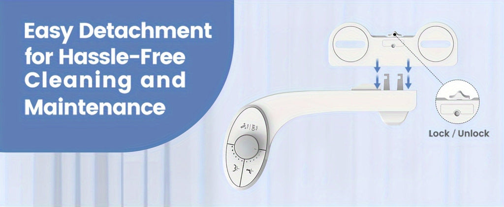 Ultra-Slim Non-Electric Bidet Attachment for Toilet, Self-Cleaning Dual Retractable Nozzles, Adjustable Water Pressure, Fresh Water Sprayer, US Standard, Easy Install