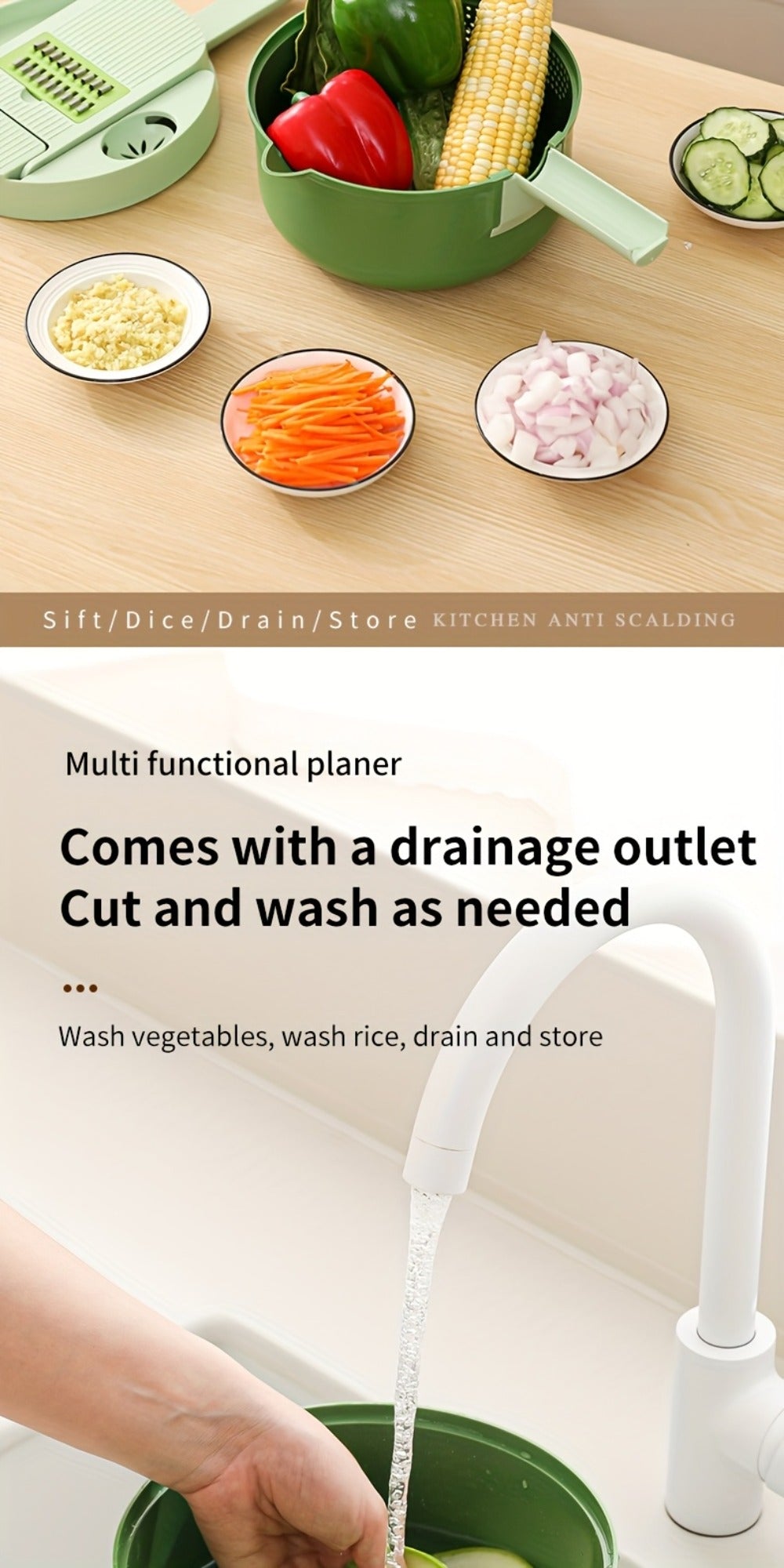 Vegetable Chopper 16-in-1 Manual Food Chopper Slicer Dicer Grater with Container ¨C Professional Onion Potato Carrot Cutter Kitchen Tool