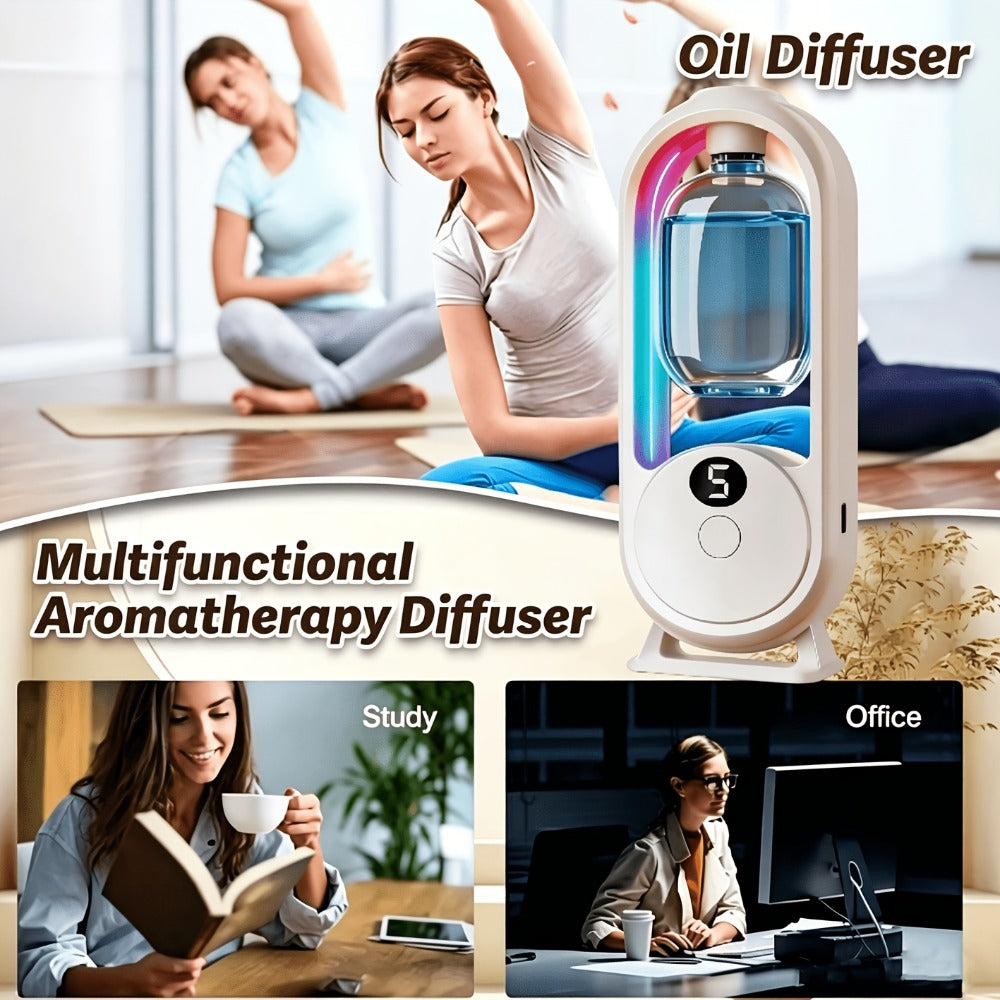 Aroma Diffuser with Essential Oils Set Cool Mist Humidifier 5 Settings for Bedroom Living Room Hotel Spa Yoga Home Relaxation Aromatherapy Diffuser Gift Set with 1 or 3 Essential Oil Bottles