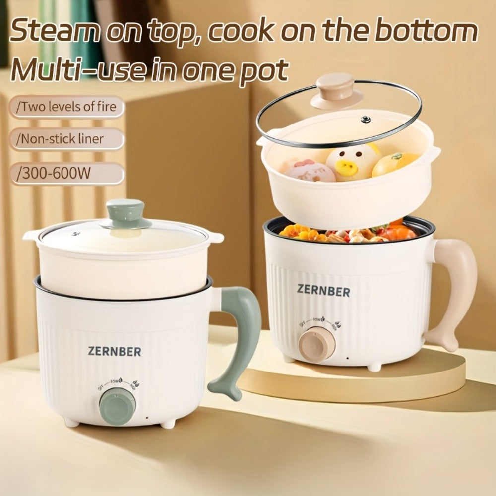 Electric Hot Pot Portable Electric Wok ¨C Non-Stick Coating, Triple Power Control, Multi-Functional Stewpot for Hotpot, Soup, Steak, Ramen & Gourmet Cooking, 60.87oz or 118.35oz