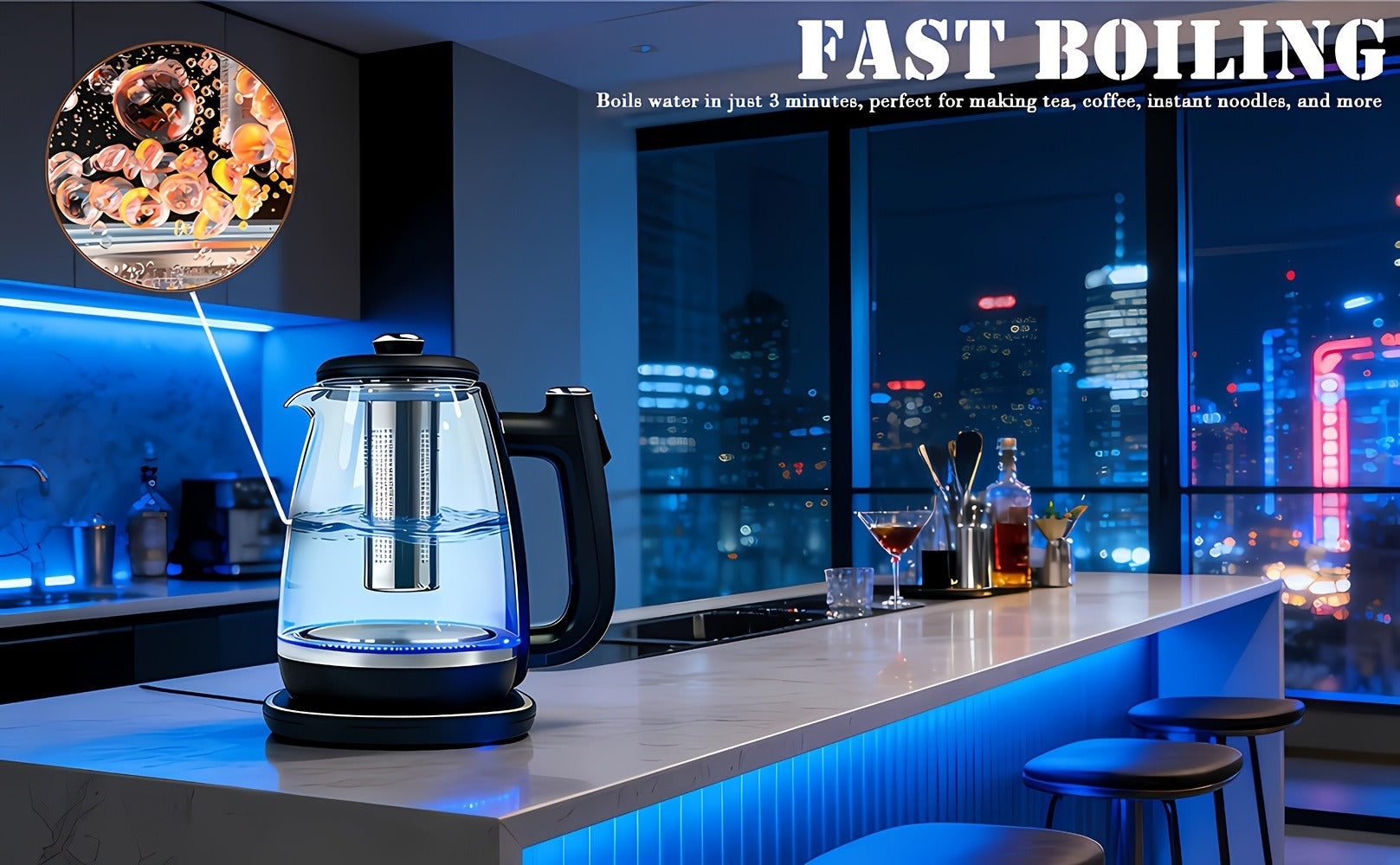 Electric Kettle 1150W Fast Heating ¨C Removable Stainless Steel Filter, Overheat Protection & Easy to Clean, Versatile Hot Water Kettle for Coffee, Tea & Drinking Water, Ideal Kitchen Gift
