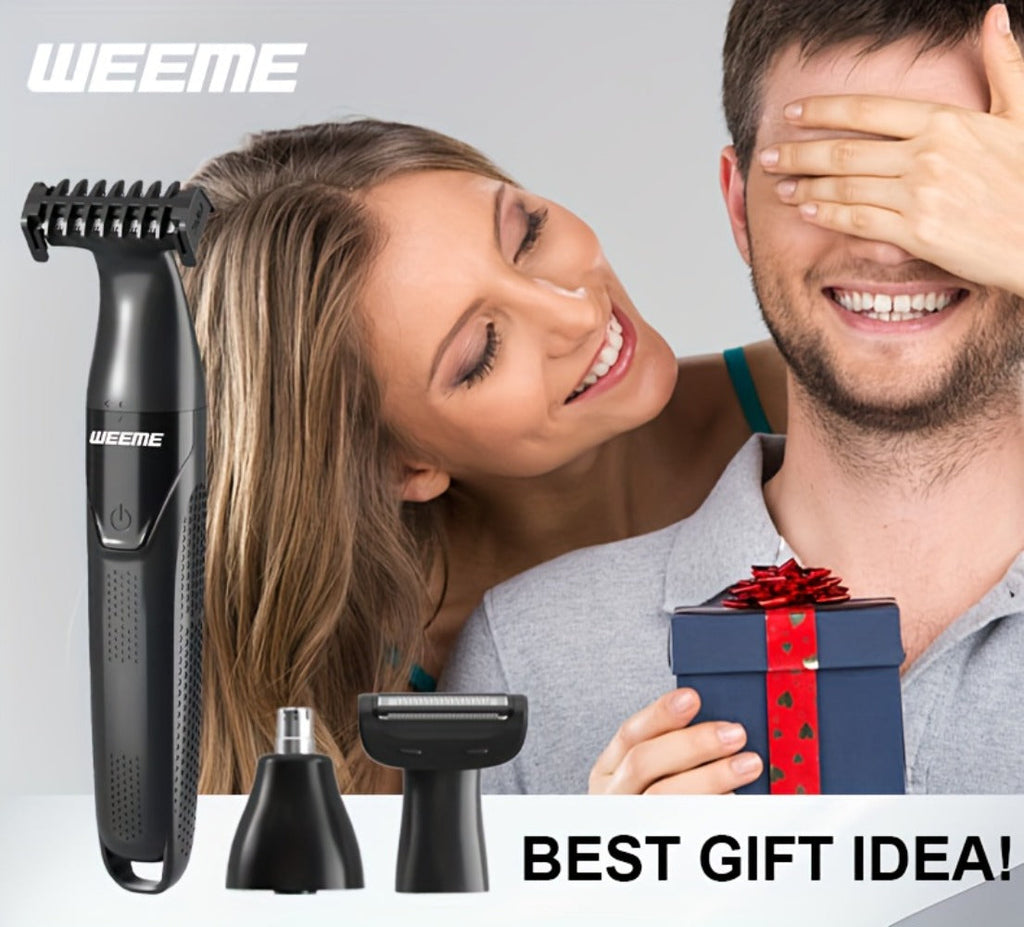 Electric Epilator & Hair Removal Device 3-in-1 for Men & Women - Painless Shaver Trimmer for Underarms Legs Arms Bikini Line Sensitive Areas, USB Rechargeable Personal Care Grooming Tool