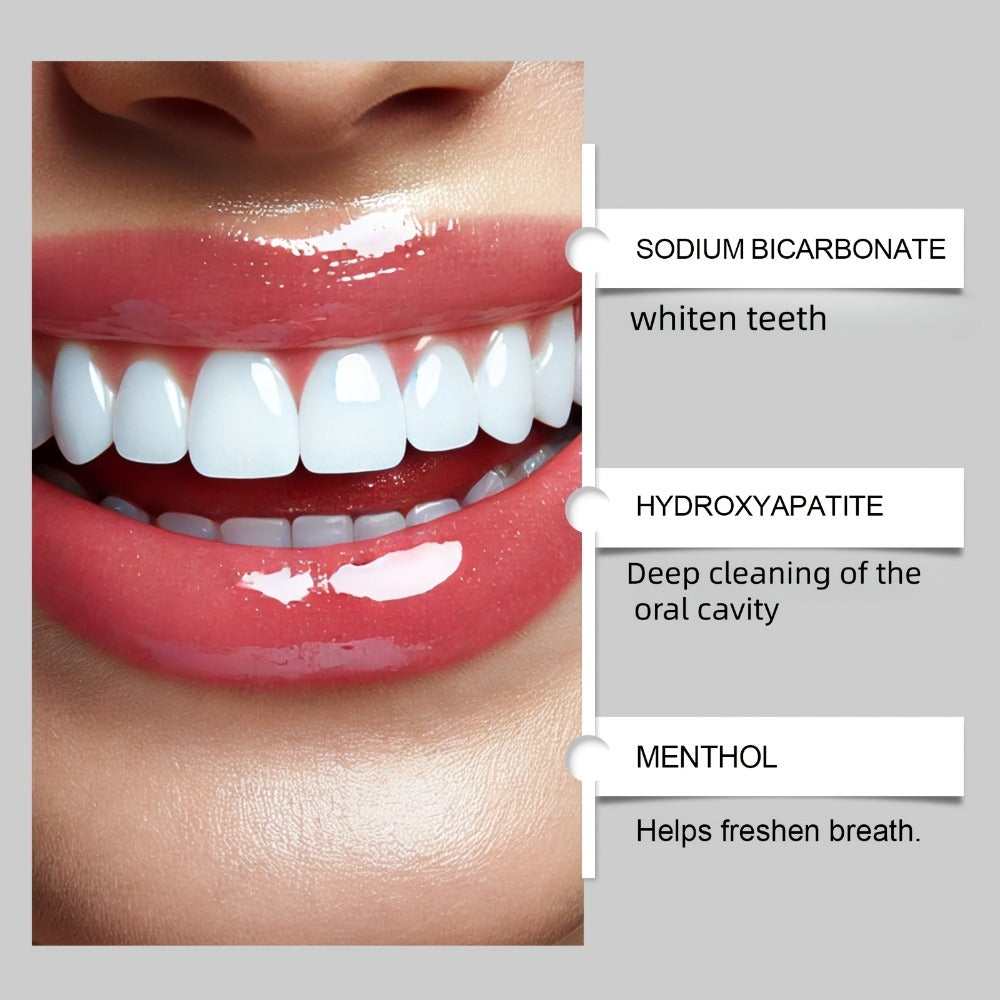 Hydroxyapatite Toothpaste 3-Pack 7.5% Nano Formula Whitening Toothpaste with Toothbrush Teeth Whitening Fresh Breath Enamel Repair Oral Care Set for Home and Travel Gift for Women Men