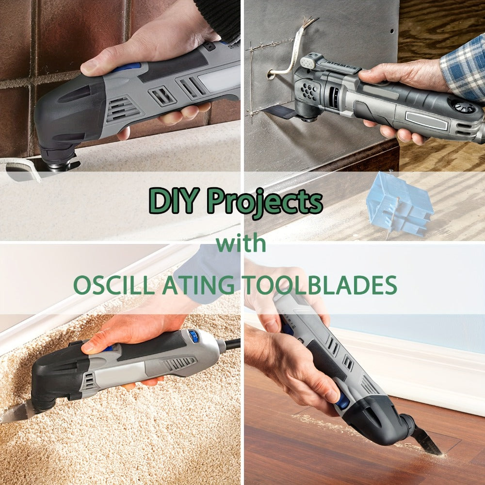 Oscillating Tool Blade Kit 98PCS Multi Tool Blades with Sanding Pads Sandpaper for Cutting Wood Plastic Metal Nails PVC Drywall Fits Most Oscillating Tool Models Universal